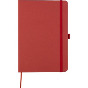 Recycled biowaste and carton notebook A5 Gertrud, red (Notebooks)