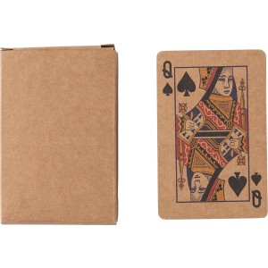 Recycled carton card decks Arwen, Brown/Khaki (Games)