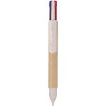 Recycled carton four-color ballpen Deborah, brown (1171446-11)