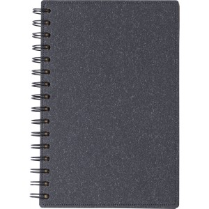 Recycled carton hardcover notebook Caleb, black (Notebooks)