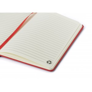 Recycled carton notebook (A5) Evangeline, red (Notebooks)