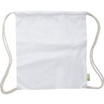 Recycled cotton drawstring bag Joy, White (1039470-02)