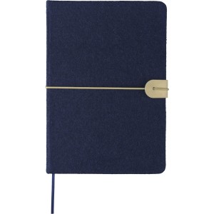 Recycled felt notebook (A5) Dario, blue