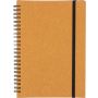 Recycled leather notebook A5 Egon, brown