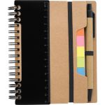 Recycled paper notebook Angela, black (9182-01)