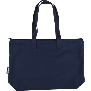Recycled polycotton (330 gsm) tote bag Malina, blue