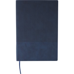 Recycled PU notebook (A5) Elian, blue