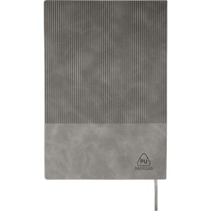 Recycled PU notebook (A5) Elian, grey