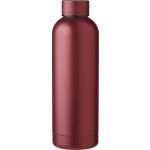 Recycled stainless steel bottle Isaiah, burgundy (971864-10)