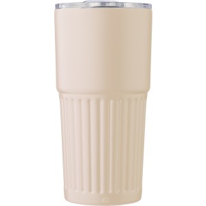 Recycled stainless steel double-walled drinking mug (500 ml)