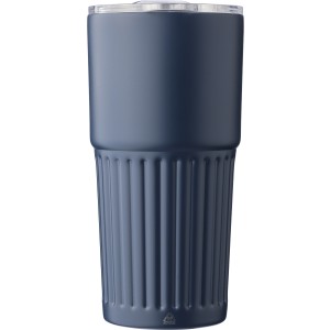 Recycled stainless steel drinking mug (500 ml) Kael, blue