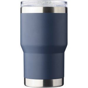 Recycled stainless steel travel mug (350 ml) Ayen, blue