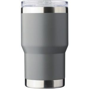 Recycled stainless steel travel mug (350 ml) Ayen, grey