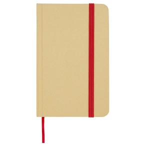 Reed A6 recycled hard cover notebook with plain pages, Red (Notebooks)