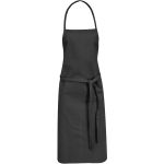 Reeva 100% cotton apron with tie-back closure, solid black (11271200)