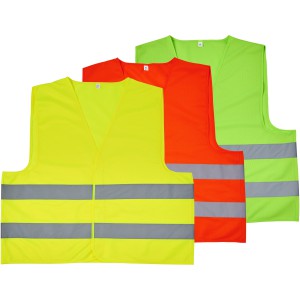 Marie safety vest with hook&loop for kids age 7-12, Neon Yel (Reflective items)