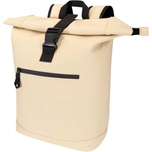 Resi Plus 15" GRS recycled roll-top backpack 18L, Oatmeal