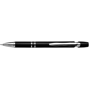 Retractable ballpen, black (Plastic pen 