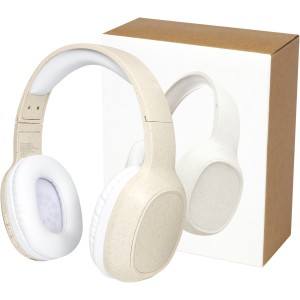 Riff wheat straw Bluetooth(r) headphones with microphone, Beige (Earphones, headphones)