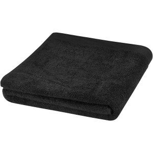 Riley 550 g/m2 cotton bath towel 100x180 cm, Solid black (Towels)