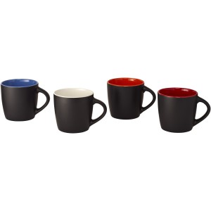 Riviera 340 ml ceramic mug, solid black,Orange (Mugs)