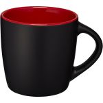 Riviera 340 ml ceramic mug, solid black,Red (10047602)