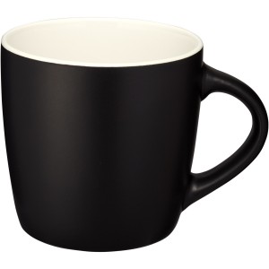 Riviera 340 ml ceramic mug, solid black,White (Mugs)