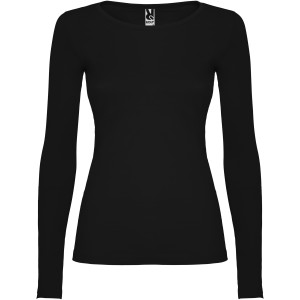 Extreme long sleeve women's t-shirt, Solid black