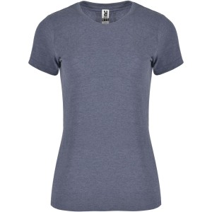 Fox short sleeve women's t-shirt, Heather Denim Blue