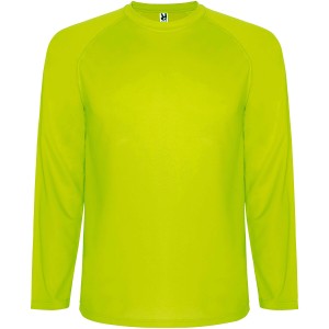 Montecarlo long sleeve men's sports t-shirt, Fluor Yellow