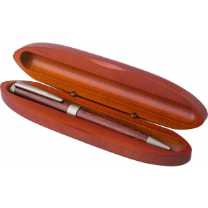 Rosewood ballpen Ida, brown (Wooden, bamboo, carton pen)