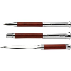 Rosewood writing set Paulette, brown (Pen sets)