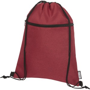 Ross RPET drawstring backpack, Heather dark red (Backpacks)