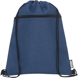 Ross RPET drawstring backpack, Heather navy (Backpacks)