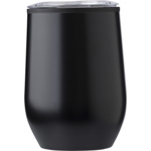 Stainless steel travel mug Zoe, black