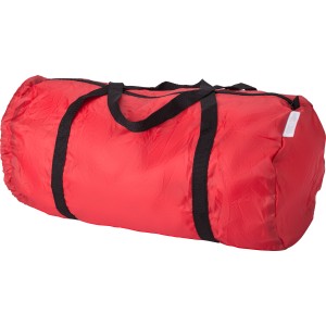 rPET 210D foldable duffle bag Jos, Red (Travel bags)