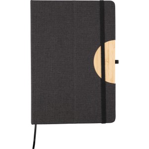 rPET (300D) notebook A5 Ernst, black (Notebooks)