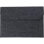 RPET felt document bag Riley, dark grey