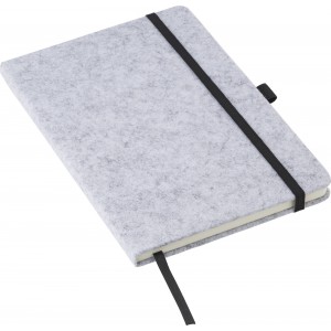 RPET felt notebook Harper, grey (Notebooks)