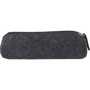 RPET felt pencil case Samantha, dark grey (Pen cases)