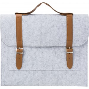 RPET felt document bag Amelia, light grey