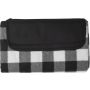 RPET foldable polar fleece blanket Vesper, black