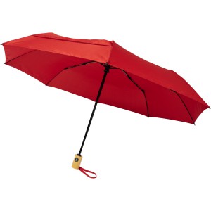 RPET folding umbrella , Red (Foldable umbrellas)