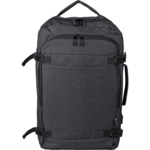 rPET polyester (300D) backpack Malcolm, black (Backpacks)