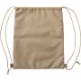 RPET polyester (600D) drawstring bag Ansel, khaki