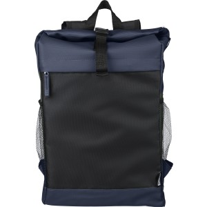 rPET polyester (600D) roll-top backpack Yani, blue
