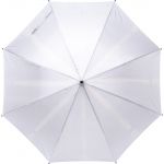 RPET pongee (190T) umbrella Frida, white (8467-02)