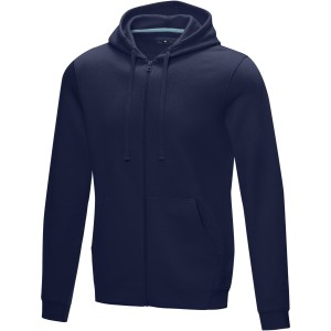 Ruby men's GOTS organic GRS recycled full zip hoodie, Navy (Pullovers)