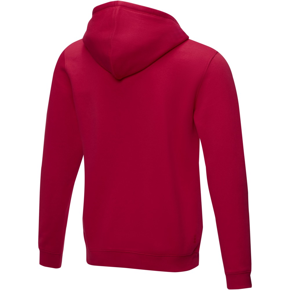 Printed Ruby men's GOTS organic GRS recycled full zip hoodie, Red, X ...