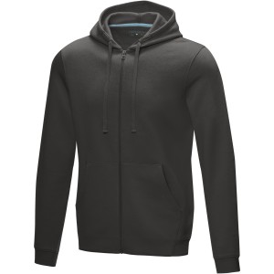 Ruby men's GOTS organic GRS recycled full zip hoodie, Storm grey (Pullovers)